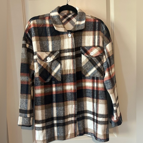 Casual Wool Blend Shirt Jacket - M - Picture 2 of 5